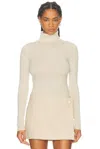 Cult Gaia Alice Wool-cashmere Turtleneck Sweater In Brown