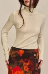 Cult Gaia Alice Wool-cashmere Turtleneck Sweater In Neutral