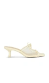 Cult Gaia 50mm Allegra Bow-detail Sandals In Cream