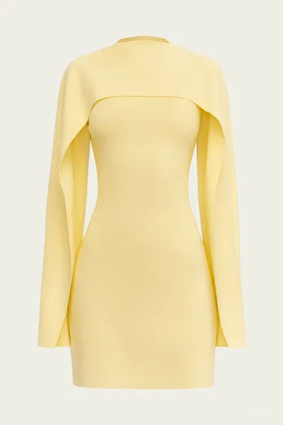 Cult Gaia Almina Knit Mini Dress In Tapestry In Yellow