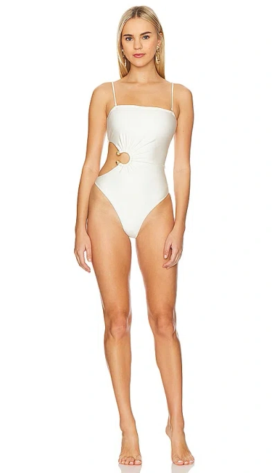 Cult Gaia Sleeveless One-piece Swimsuit In White