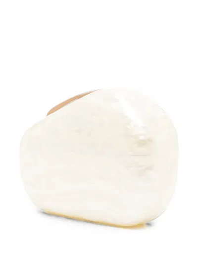 Cult Gaia Althea Chain-link Clutch Bag In Neutral