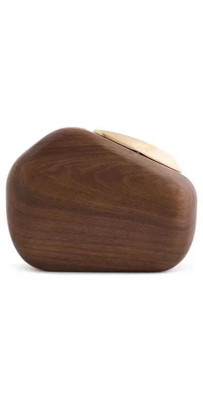 Cult Gaia Althea Clutch Walnut In Brown