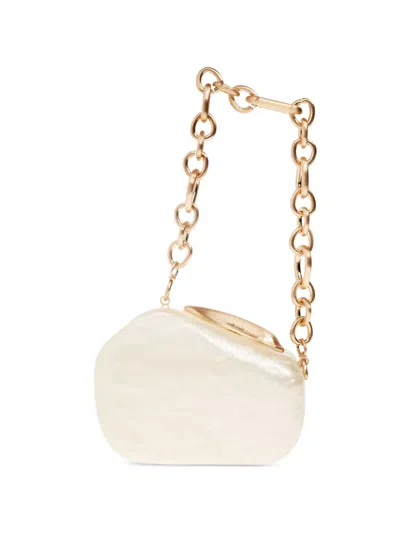 Cult Gaia Althea Marble-effect Clutch Bag In Neutral