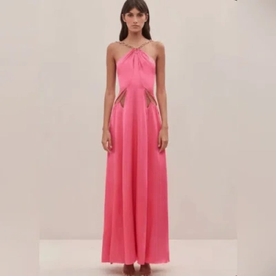 Pre-owned Cult Gaia Althea Silk Blend Gown In Pink
