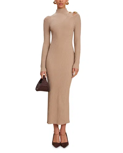 Cult Gaia Alyssa Cold Shoulder Dress In Fog