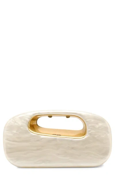 Cult Gaia Amara Acrylic Clutch In Neutral