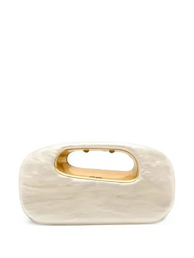 Cult Gaia Amara Acrylic Clutch In Neutral