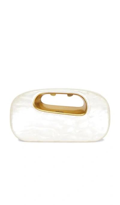 Cult Gaia Amara Clutch In Ivory