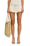 Cult Gaia Amoret Pleated Wrap Skort In White