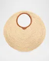 Cult Gaia Amun Oversized Raffia Shoulder Bag In Brown