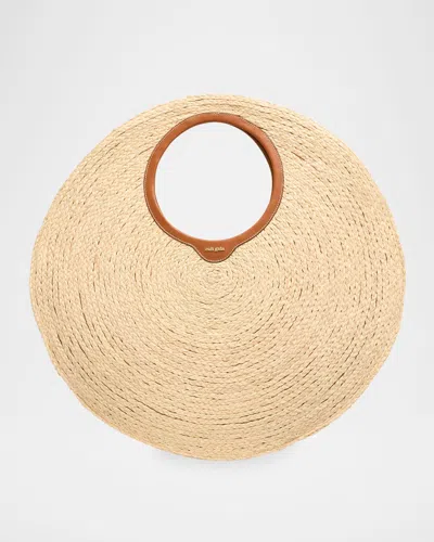 Cult Gaia Amun Oversized Raffia Shoulder Bag In Brown