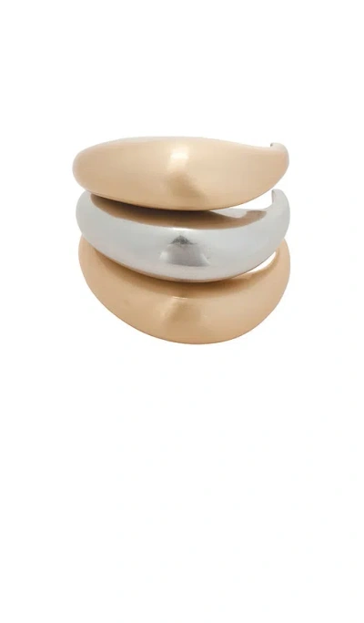 Cult Gaia Analeia Cuff Set In Gold