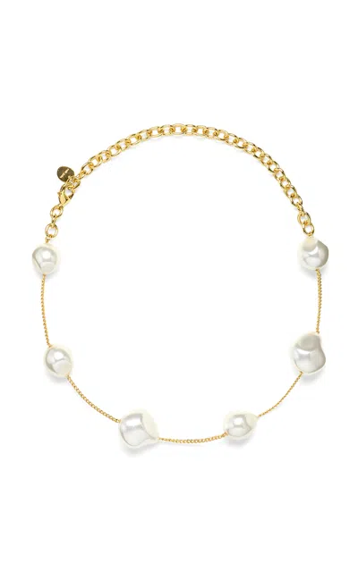 Cult Gaia Andie Beaded Gold-tone Necklace