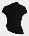 Cult Gaia Annemie Knit Top In Black