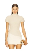 Cult Gaia Annemie Knit Top In 海滩