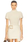 Cult Gaia Annemie Knit Top In Beach