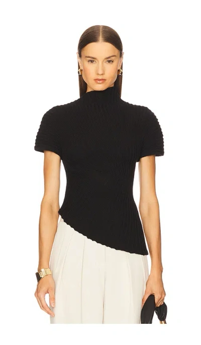 Cult Gaia Annemie Knit Top In Black