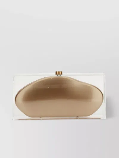 Cult Gaia Annie Transparent Metallic Clutch Bag