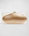 Cult Gaia Annika Clear Acrylic Clutch Bag In Brass