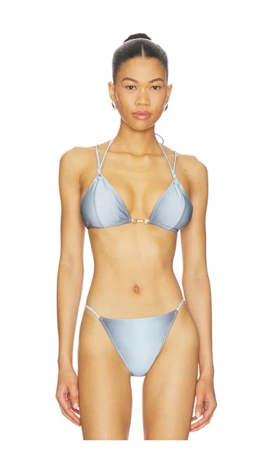 Cult Gaia Anoki Bikini Top In Blue