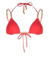 Cult Gaia Anoki Triangle Bikini Top In Red