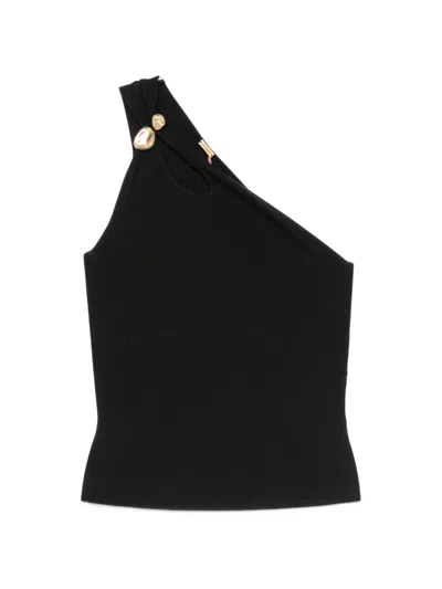 Cult Gaia Anouk One-shoulder Hardware-detail Top In Black