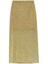 Cult Gaia Anura Knit Skirt In Gold