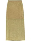 Cult Gaia Anura Knit Skirt In Gold
