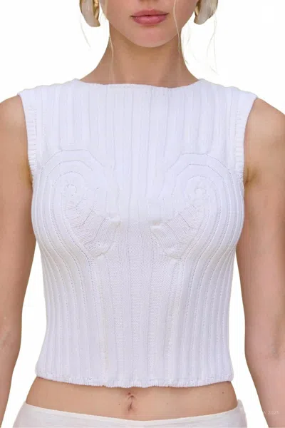 CULT GAIA ANZU KNIT TOP IN OFF-WHITE