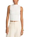 Cult Gaia Anzu Knit Top In Off White