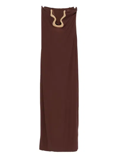 Cult Gaia April Cut-out Maxi Dress In Brown