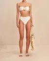Cult Gaia Pisa High-waisted Bikini Bottoms In White
