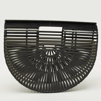 Pre-owned Cult Gaia Ark Black Acrylic Clutch