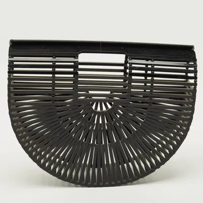 Cult Gaia Ark Black Acrylic Clutch In Orange