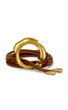 Cult Gaia Asa Leather Belt In Brown