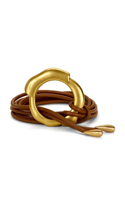 Cult Gaia Asa Leather Belt In Brown