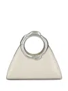 Cult Gaia Asa Patent Leather Top-handle Bag In White