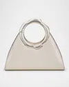 Cult Gaia Asa Patent Leather Top-handle Bag In Antique White