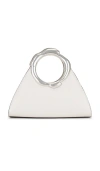 Cult Gaia Asa Patent Leather Top-handle Bag In 复古白