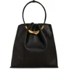 Cult Gaia Double Handle Shoulder Bag In Black Leather