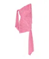 Cult Gaia Wonder Asymmetric Pleated Midi Dress In Pink