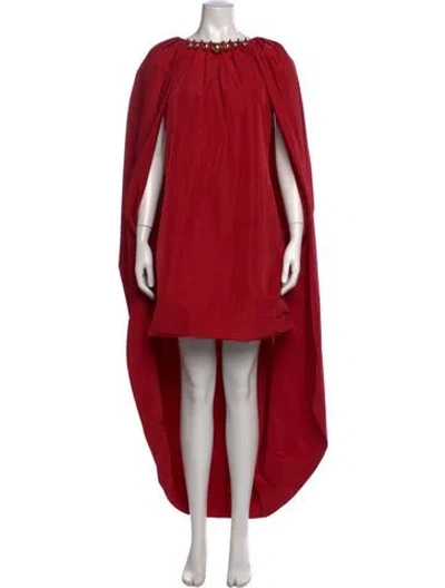 Pre-owned Cult Gaia Asymmetrical Mini Dress In Red