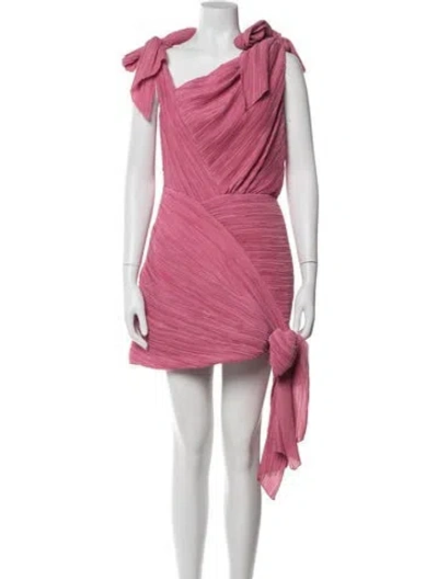 Pre-owned Cult Gaia Asymmetrical Mini Dress W/ Tags In Pink