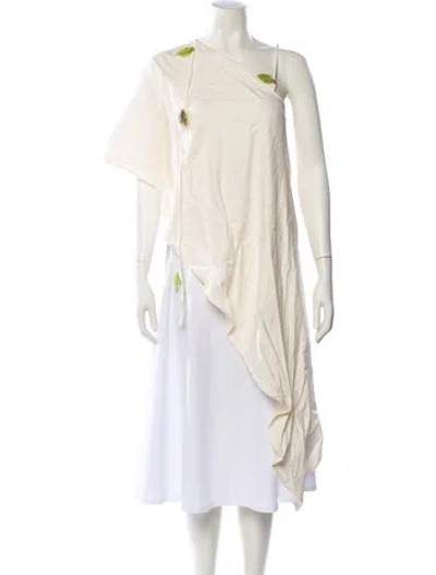Pre-owned Cult Gaia Asymmetrical Three-quarter Sleeve Tunic In Neutral