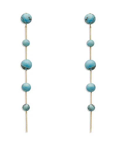 Cult Gaia Atum Linear Drop Earrings In Green