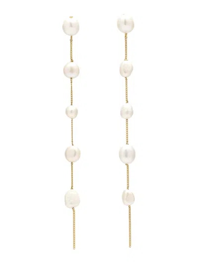 Cult Gaia Polish-finish Earrings In White