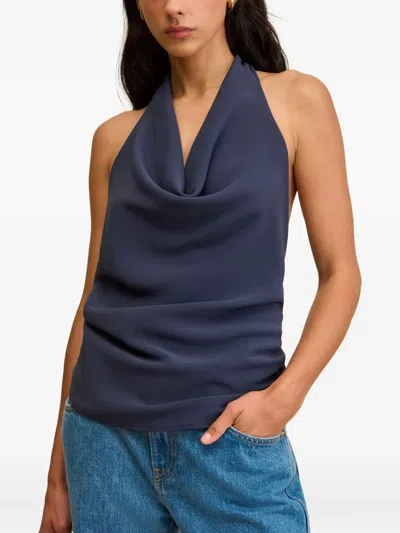 Cult Gaia Augusta Cowl-neck Top In Purple