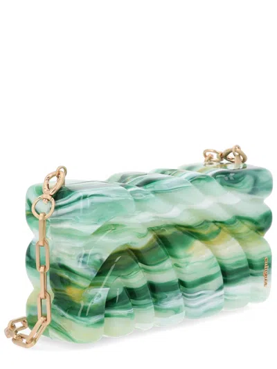 Cult Gaia Aura Clutch In Green