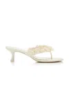 Cult Gaia Avery Floral Sandals In Ivory